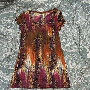 Dark snakeskin long shirt